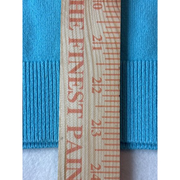 Lilly Pulitzer Womens V-Neck Sweater M Blue Cotton Blend - Picture 6 of 13